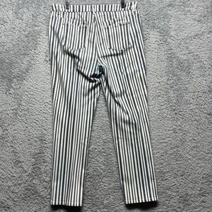 Chicos Jeans Sz 1.5 US M 10Blue White Stripe Slimming Girlfriend Ankle Nautical